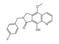 7-(4-fluoro-benzyl)-9-hydroxy-5-methoxy-6,7-dihydro-pyrrolo[3,4-g]quinolin-8-one Structure