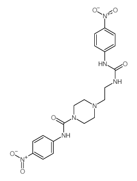 1-Piperazinecarboxamide,N-(4-nitrophenyl)-4-[2-[[[(4-nitrophenyl)amino]carbonyl]amino]ethyl]- Structure