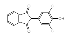 1H-Indene-1,3(2H)-dione,2-(3,5-dichloro-4-hydroxyphenyl)- Structure