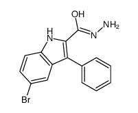 5-bromo-3-phenyl-1H-indole-2-carbohydrazide Structure