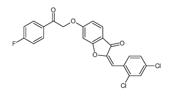 2-[(2,4-dichlorophenyl)methylidene]-6-[2-(4-fluorophenyl)-2-oxoethoxy]-1-benzofuran-3-one Structure