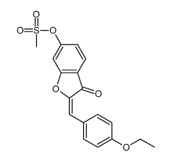 [2-[(4-ethoxyphenyl)methylidene]-3-oxo-1-benzofuran-6-yl] methanesulfonate结构式