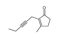 3-methyl-2-(2-pentynyl)-2-cyclopentenone结构式