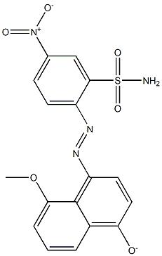 Benzenesulfonamide,2-[(4-hydroxy-8-methoxy-1-naphthalenyl)azo]-5-nitro-,ion(1-) (9CI) picture