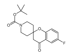 6-氟-4-氧代螺[苯并二氢吡喃-2,4-哌啶]-1-羧酸叔丁酯结构式