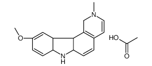 10-methoxy-2-methyl-1,6a,7,7a,11a,11b-hexahydropyrido[4,3-c]carbazol-7-ium,acetate结构式