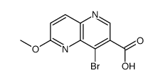 4-Bromo-6-methoxy-1,5-naphthyridine-3-carboxylic acid Structure