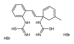 [2-[(E)-2-[1-(carbamothioylamino)-5-methylcyclohexa-2,4-dien-1-yl]ethenyl]phenyl]thiourea,dihydrobromide结构式