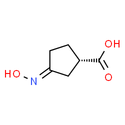 Cyclopentanecarboxylic acid, 3-(hydroxyimino)-, (S)- (9CI)结构式