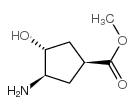 Cyclopentanecarboxylic acid, 3-amino-4-hydroxy-, methyl ester, (1S,3R,4R)- (9CI) structure