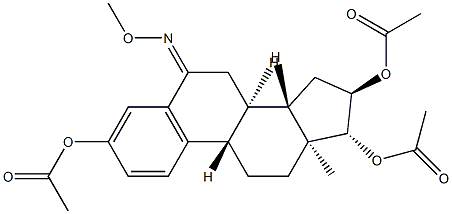 3,16α,17β-Triacetoxyestra-1,3,5(10)-trien-6-one O-methyl oxime Structure