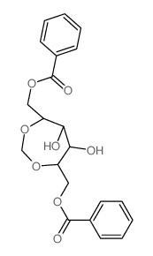 [7-(benzoyloxymethyl)-5,6-dihydroxy-1,3-dioxepan-4-yl]methyl benzoate structure