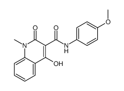 3-Quinolinecarboxamide, 1,2-dihydro-4-hydroxy-N-(4-methoxyphenyl)-1-me thyl-2-oxo-结构式