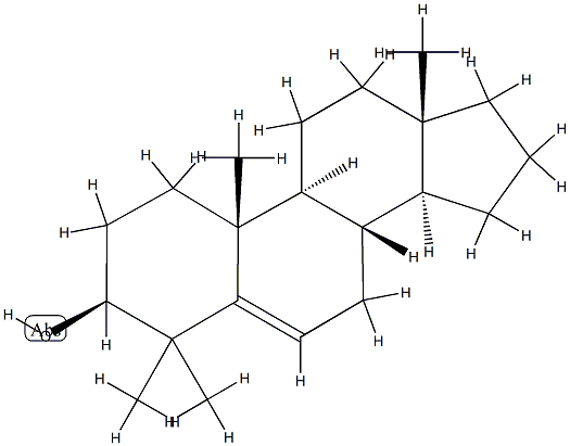 4,4-Dimethylandrost-5-en-3β-ol结构式