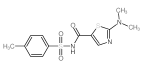 2-dimethylamino-N-(4-methylphenyl)sulfonyl-1,3-thiazole-5-carboxamide structure