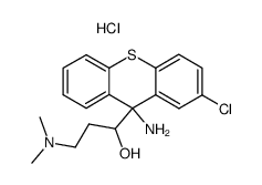 9-amino-2-chloro-9-(1-hydroxy-3-dimethylaminopropyl)thioxanthene dihydrochloride Structure