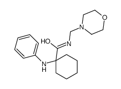 1-anilino-N-(morpholin-4-ylmethyl)cyclohexane-1-carboxamide结构式