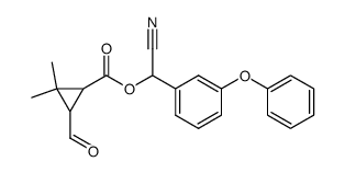 (RS)α-cyano-3-phenoxy-benzyl 2,2-dimethyl-3-formyl-cyclopropane-1-carboxylate结构式