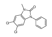 5,6-dichloro-1-methyl-3-phenylbenzimidazol-2-one Structure