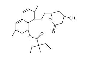 [(1S,3S,7S,8R,8aS)-8-[2-[(2R,4R)-4-hydroxy-6-oxo-oxan-2-yl]ethyl]-3,7- dimethyl-1,2,3,7,8,8a-hexahydronaphthalen-1-yl] 2-ethyl-2-methyl-butan oate Structure