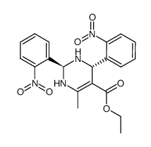ethyl (2RS,4SR)-6-methyl-2,4-bis(2-nitrophenyl)-1,2,3,4-tetrahydropyrimidine-5-carboxylate结构式