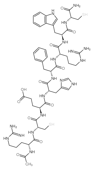 Acetyl-(D-Arg10,Cys11,D-Phe14,Cys17)-β-MSH (10-17) amide trifluoroacetate salt图片