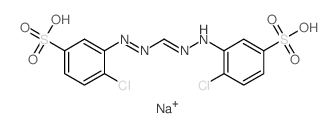 4-chloro-3-[(2E)-2-[(2-chloro-5-sulfo-phenyl)diazenylmethylidene]hydrazinyl]benzenesulfonic acid结构式