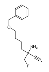 2-amino-2-(fluoromethyl)-6-phenylmethoxyhexanenitrile结构式