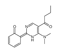 6-[5-butanoyl-6-(dimethylamino)-1H-pyrimidin-2-ylidene]cyclohexa-2,4-dien-1-one结构式