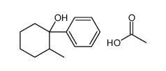acetic acid,2-methyl-1-phenylcyclohexan-1-ol结构式