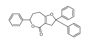 2,2,6-triphenyl-3,6,7,8-tetrahydrofuro[3,2-c]oxepin-4-one结构式