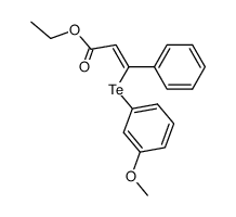 ethyl (Z)-3-((3-methoxyphenyl)tellanyl)-3-phenylacrylate结构式