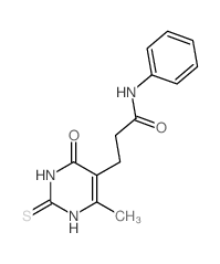 3-(4-methyl-6-oxo-2-sulfanylidene-3H-pyrimidin-5-yl)-N-phenyl-propanamide Structure