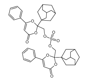 bis((2-(adamantan-1-yl)-4-oxo-6-phenyl-4H-1,3-dioxin-2-yl)methyl) sulfate结构式