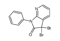 3,3-dibromo-1-phenyl-1,3-dihydro-pyrrolo[2,3-b]pyridin-2-one Structure