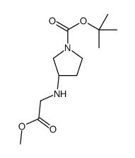 1-Boc-3(r )-(甲氧基羰基甲基氨基)吡咯烷结构式