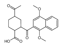 4-acetyl-2-(1,4-dimethoxy-2-naphthoyl)cyclohexane-1-carboxylic acid Structure