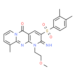 3-[(3,4-dimethylphenyl)sulfonyl]-2-imino-1-(2-methoxyethyl)-10-methyl-1,2-dihydro-5H-dipyrido[1,2-a:2,3-d]pyrimidin-5-one picture