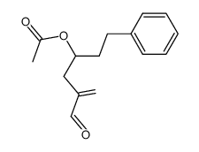 5-formyl-1-phenylhex-5-en-3-yl acetate Structure