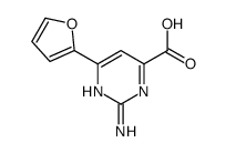 2-amino-6-(2-furyl)pyrimidine-4-carboxylic acid结构式