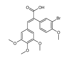 BENZENEACETIC ACID, 3-BROMO-4-METHOXY-A-[(3,4,5-TRIMETHOXYPHENYL)METHYLENE]-, (AE)-结构式