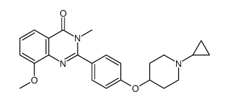 4(3H)-Quinazolinone,2-[4-[(1-cyclopropyl-4-piperidinyl)oxy]phenyl]-8-methoxy-3-methyl- Structure