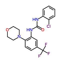 1-(2-Chlorophenyl)-3-[2-(4-morpholinyl)-5-(trifluoromethyl)phenyl]urea结构式