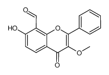 7-hydroxy-3-methoxy-4-oxo-2-phenyl-4H-chromene-8-carbaldehyde Structure