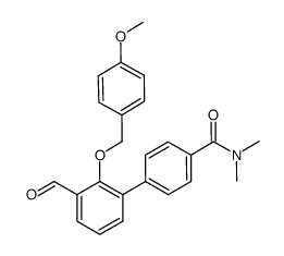 3'-formyl-2'-((4-methoxybenzyl)oxy)-N,N-dimethyl-[1,1'-biphenyl]-4-carboxamide结构式