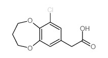 (9-CHLORO-3,4-DIHYDRO-2H-1,5-BENZODIOXEPIN-7-YL)ACETIC ACID Structure