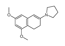 1-(5,7-dimethoxy-3,4-dihydronaphthalen-2-yl)pyrrolidine结构式