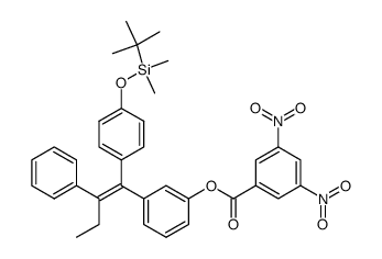 3-(1-(4-((tert-butyldimethylsilyl)oxy)phenyl)-2-phenylbut-1-en-1-yl)phenyl 3,5-dinitrobenzoate结构式