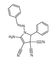 2-amino-1-benzylideneamino-3,4,4-tricyano-5-phenyl-2-pyrroline Structure