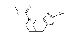 5-ethoxycarbonyl-4,5,6,7,8,9-hexahydro-2-hydroxy-4,8-methanothiazolo<4,5-c>azocine结构式